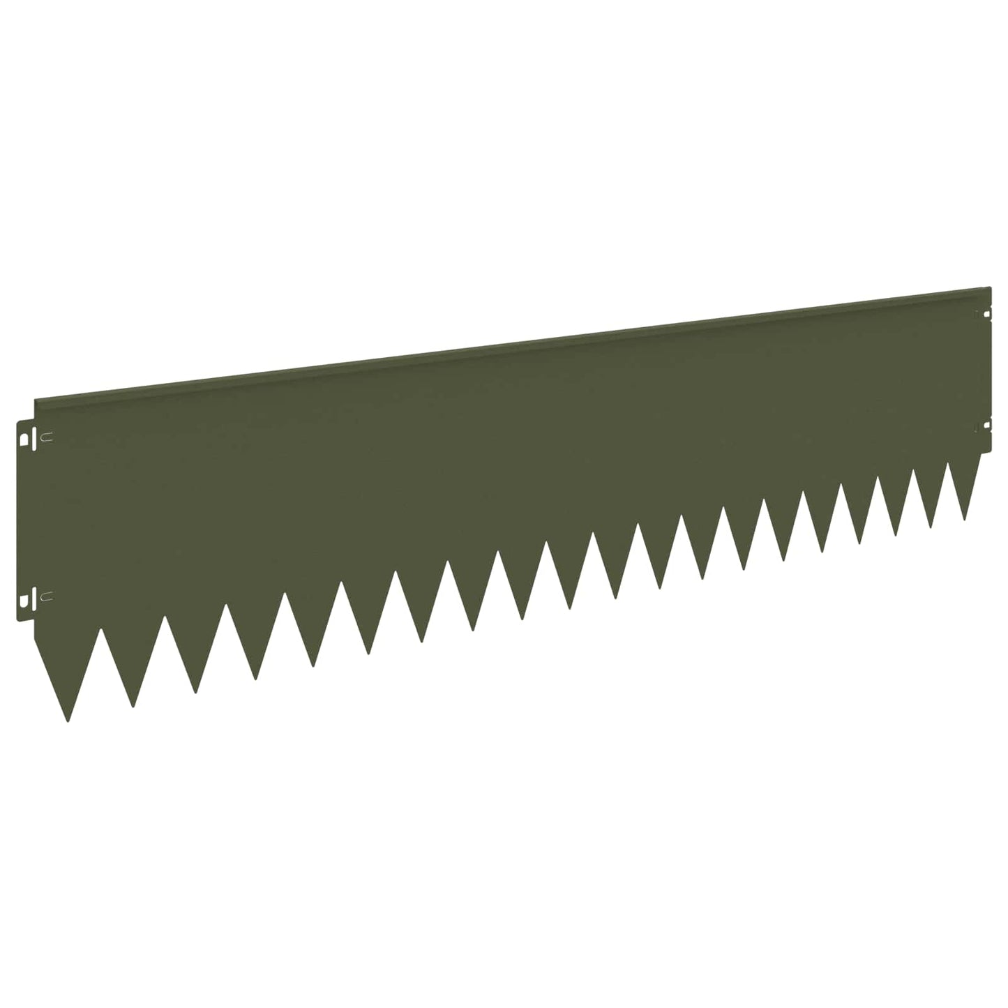 Gazonrand 20 pcs 103 x 25 cm Staal Olijfgroen