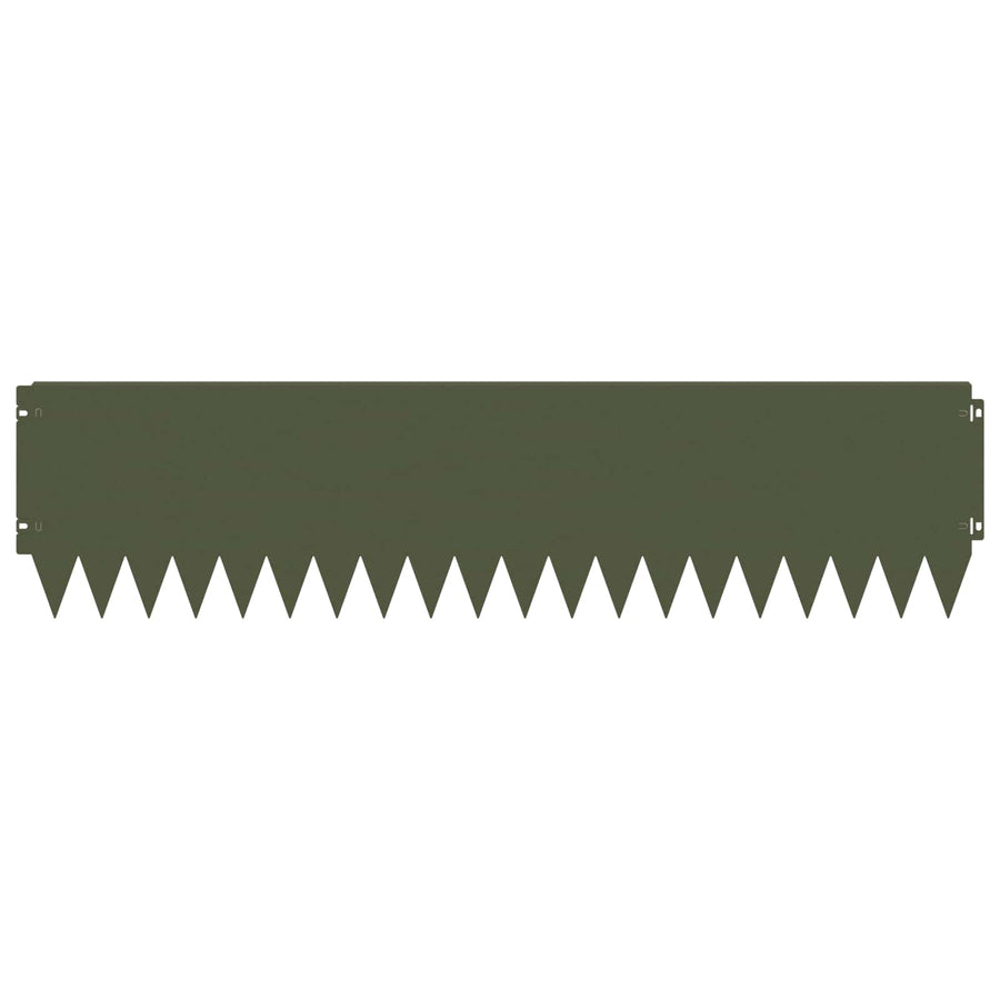 Gazonrand 20 pcs 103 x 25 cm Staal Olijfgroen