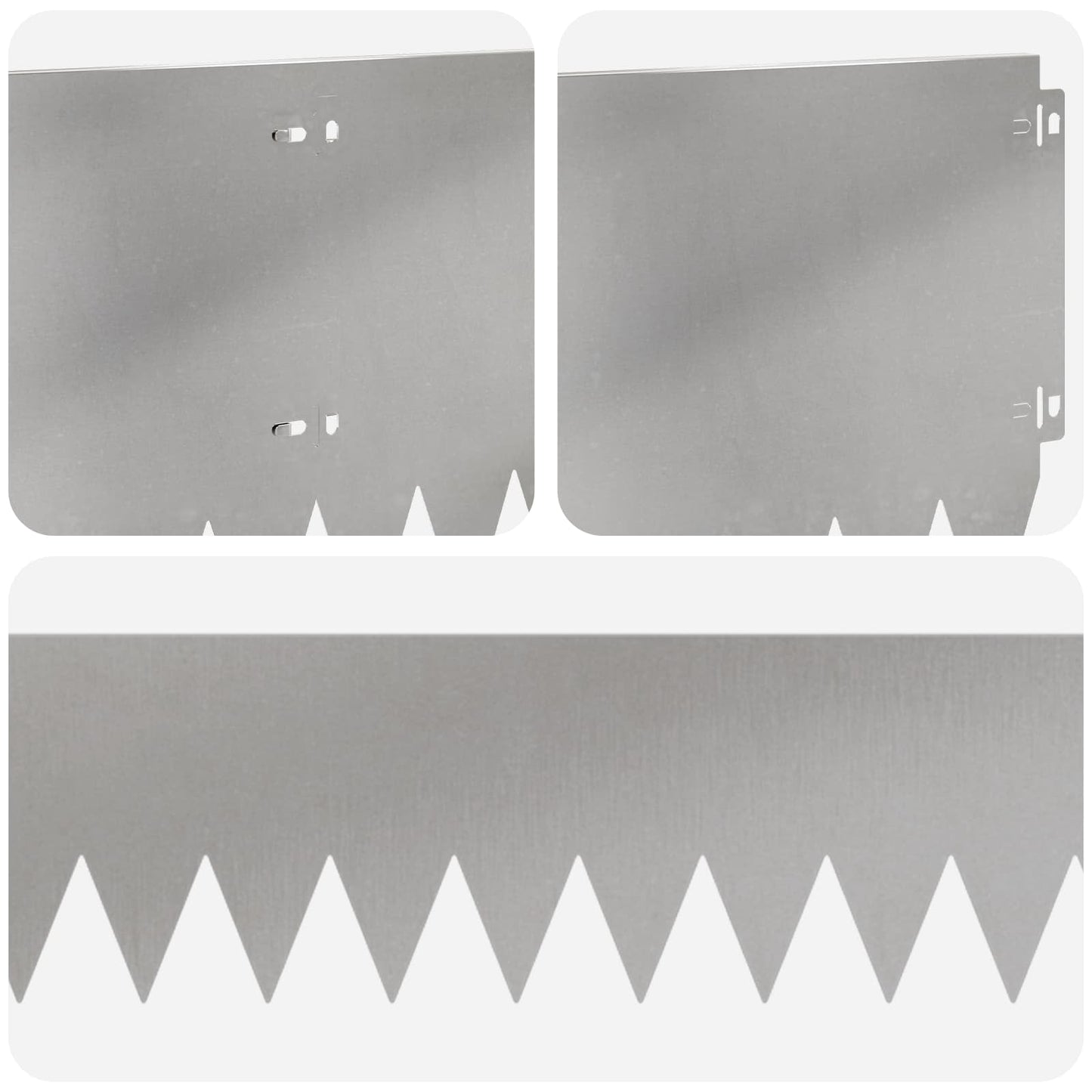Gazonrand 10 pcs 103 x 25 cm Staal Zilverkleurig
