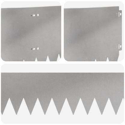 Gazonrand 10 pcs 103 x 25 cm Staal Zilverkleurig
