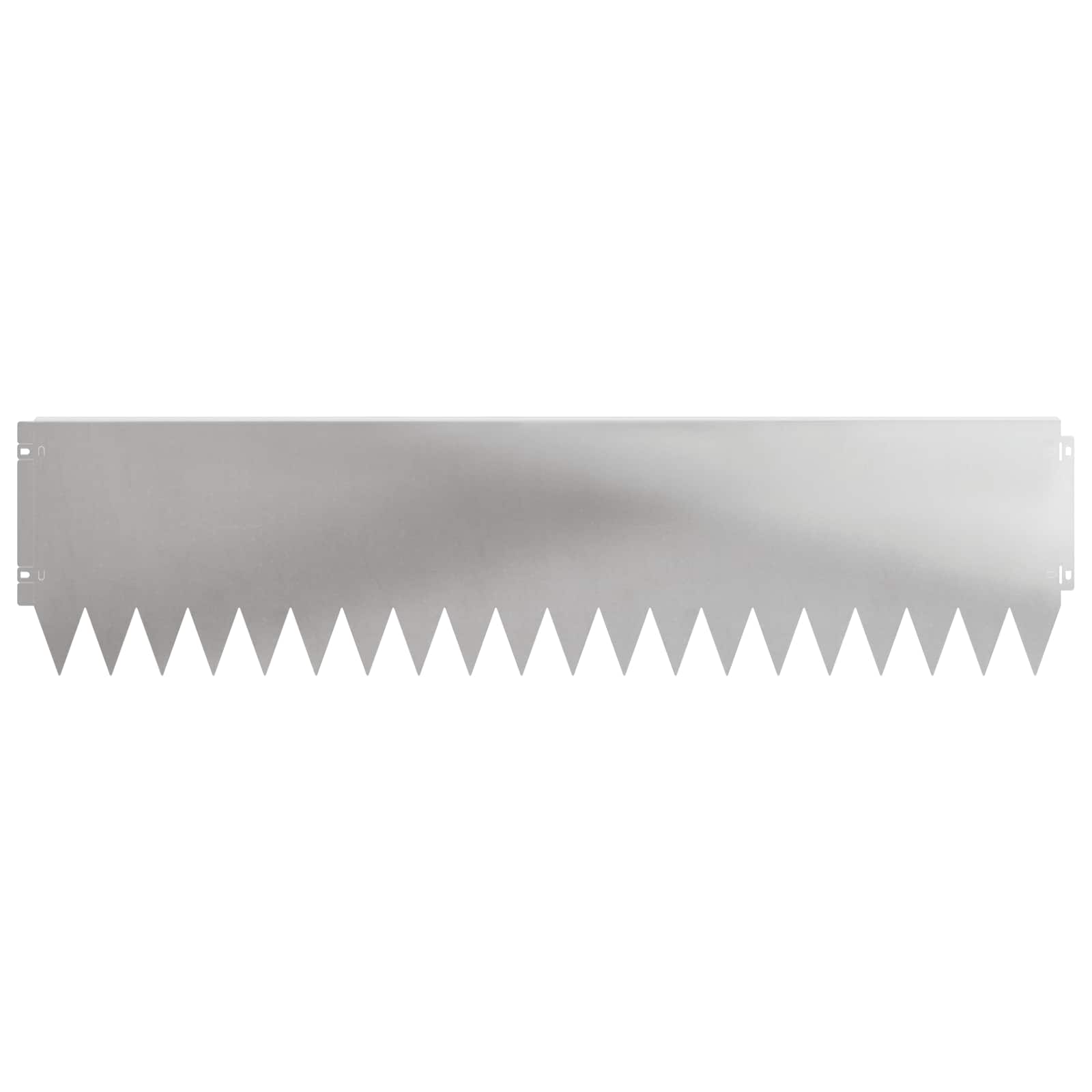 Gazonrand 10 pcs 103 x 25 cm Staal Zilverkleurig