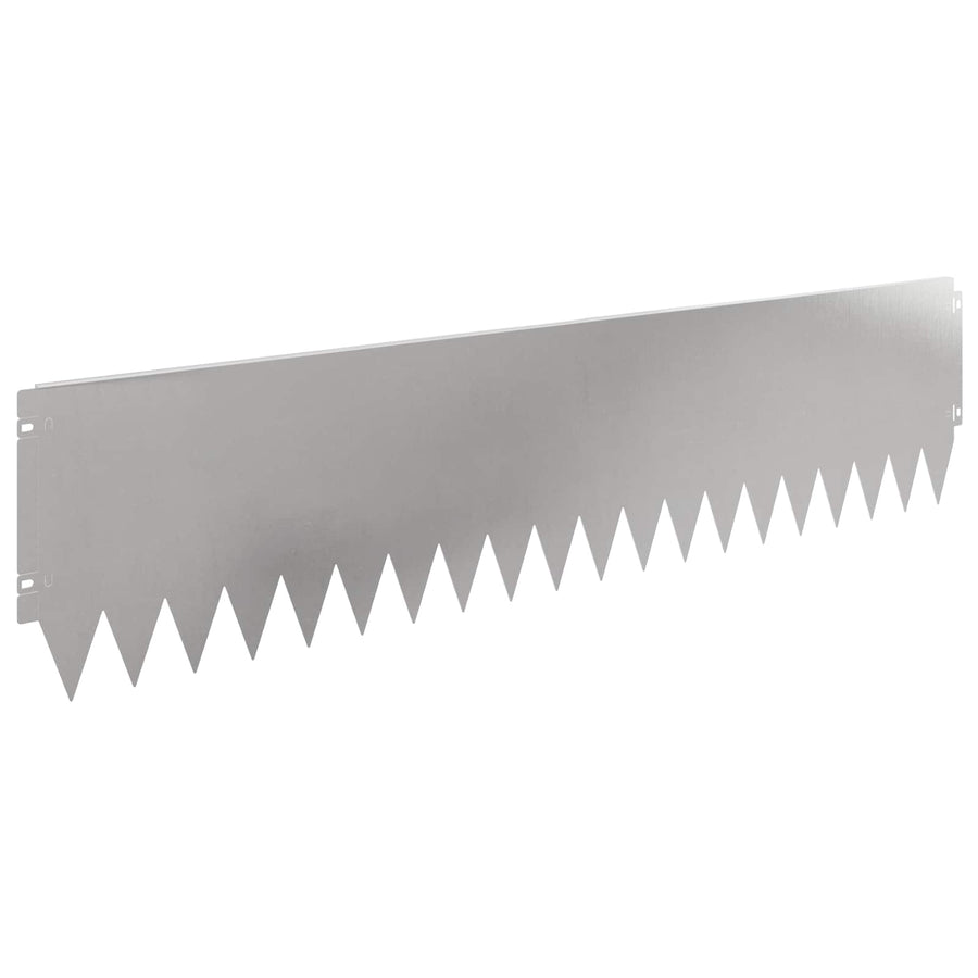 Gazonrand 20 pcs 103 x 25 cm Staal Zilverkleurig