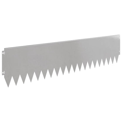Gazonrand 20 pcs 103 x 25 cm Staal Zilverkleurig