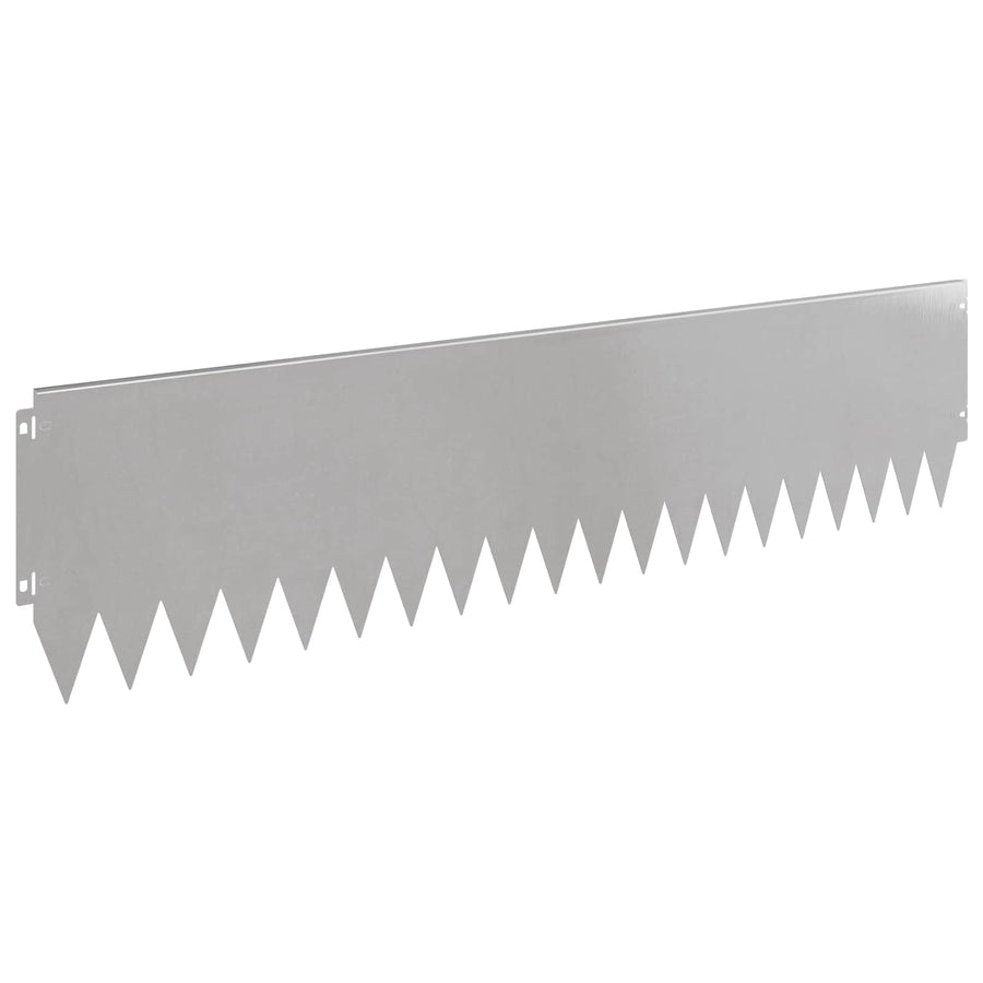 Gazonrand 20 pcs 103 x 25 cm Staal Zilverkleurig
