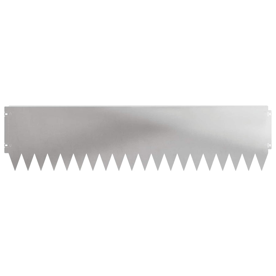 Gazonrand 20 pcs 103 x 25 cm Staal Zilverkleurig