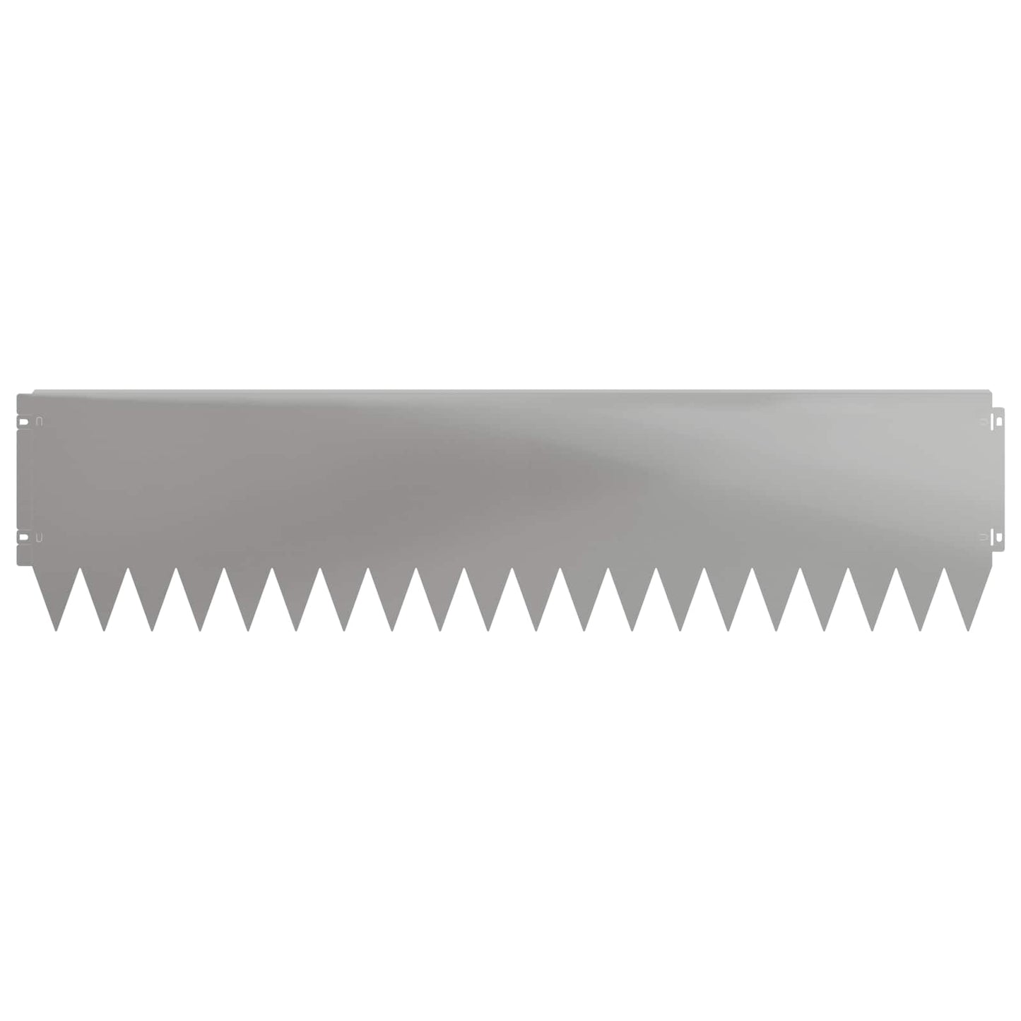 Gazonrand 10 pcs 103 x 25 cm Staal Zilverkleurig