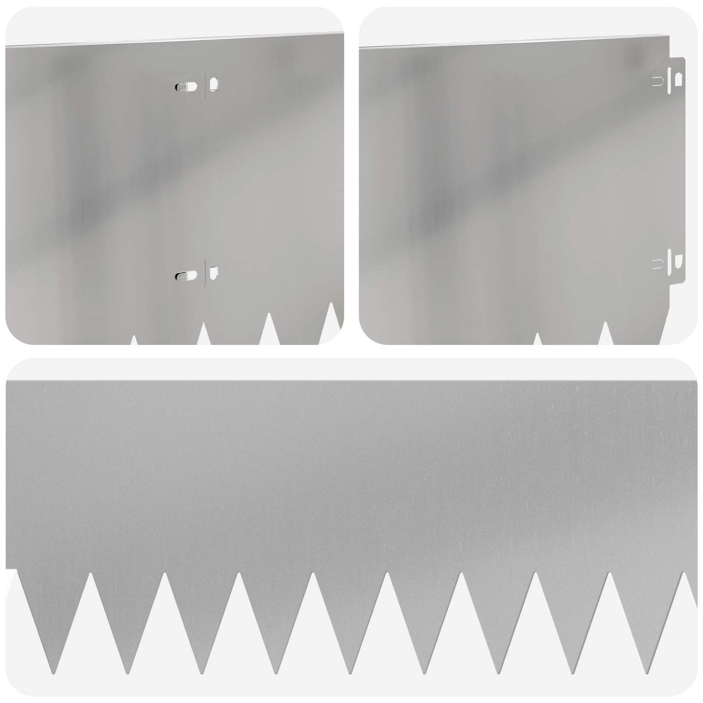Gazonrand 20 pcs 103 x 25 cm Staal Zilverkleurig