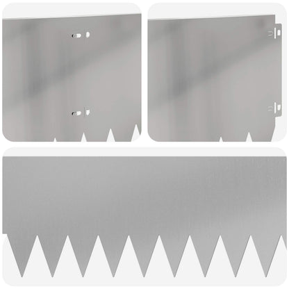 Gazonrand 20 pcs 103 x 25 cm Staal Zilverkleurig