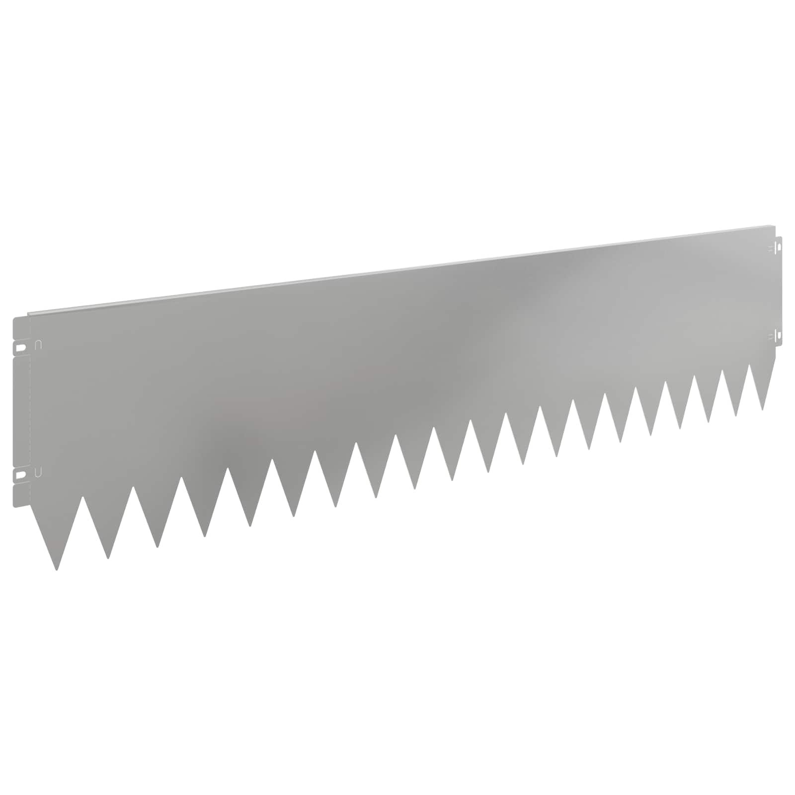 Gazonrand 20 pcs 103 x 25 cm Staal Zilverkleurig
