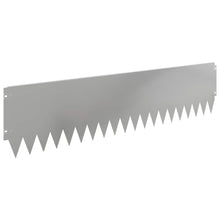 Gazonrand 20 pcs 103 x 25 cm Staal Zilverkleurig