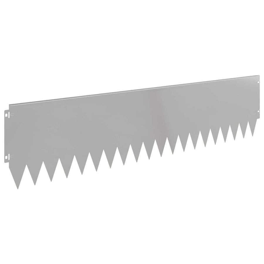 Gazonrand 20 pcs 103 x 25 cm Staal Zilverkleurig