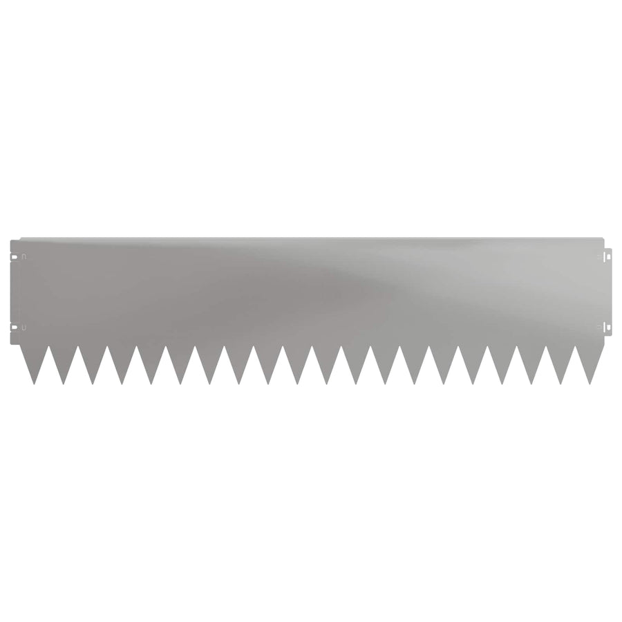 Gazonrand 20 pcs 103 x 25 cm Staal Zilverkleurig