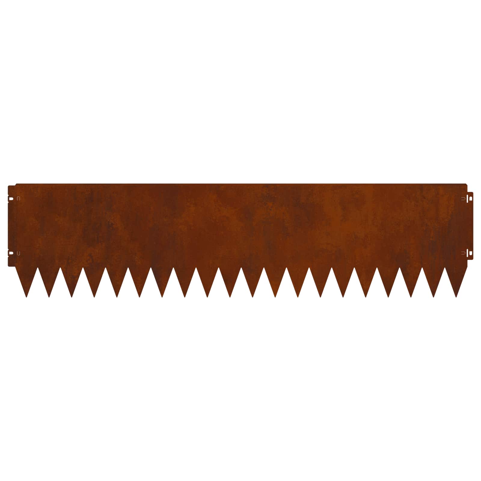 Gazonrand 10 pcs 103 x 25 cm Staal Roestig