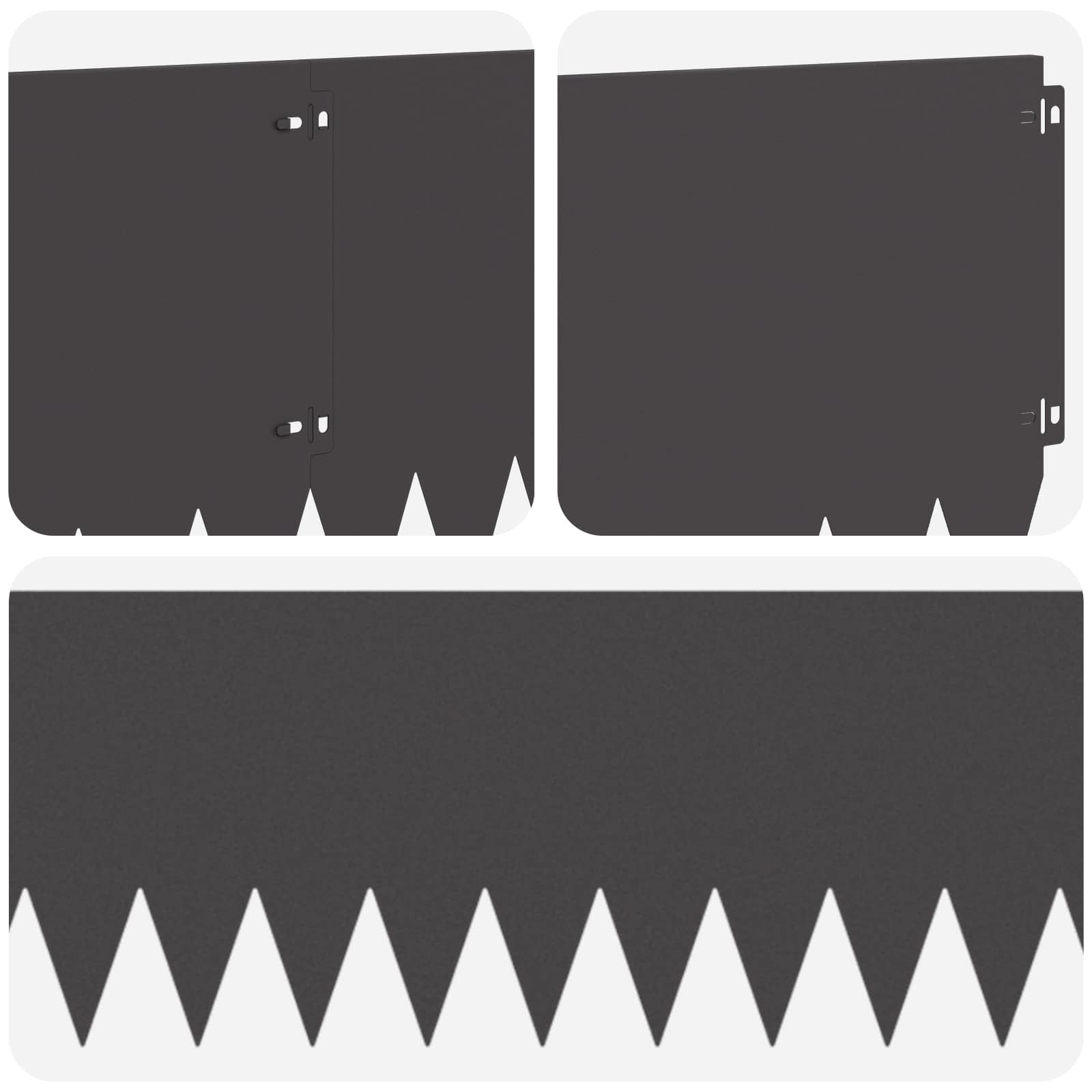 Gazonrand 10 pcs 103 x 30 cm Staal Zwart