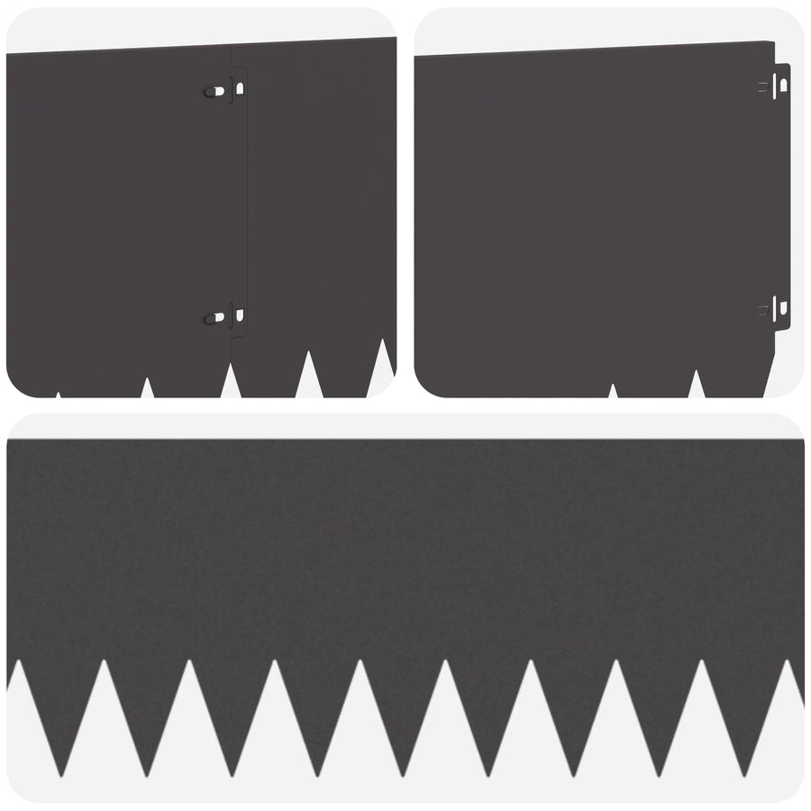 Gazonrand 10 pcs 103 x 30 cm Staal Zwart
