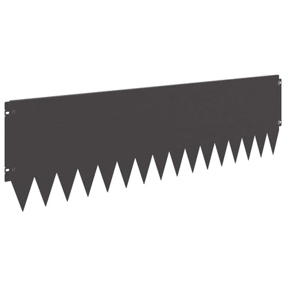 Gazonrand 10 pcs 103 x 30 cm Staal Zwart