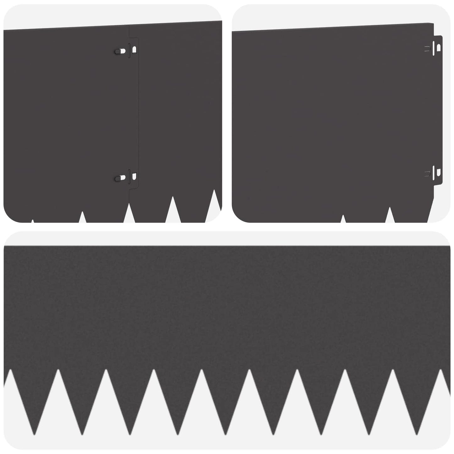 Gazonrand 20 pcs 103 x 30 cm Staal Zwart