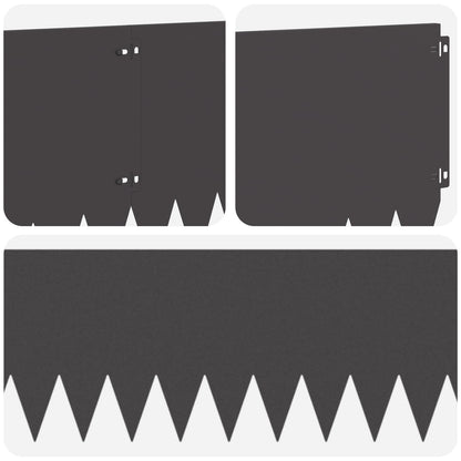 Gazonrand 20 pcs 103 x 30 cm Staal Zwart
