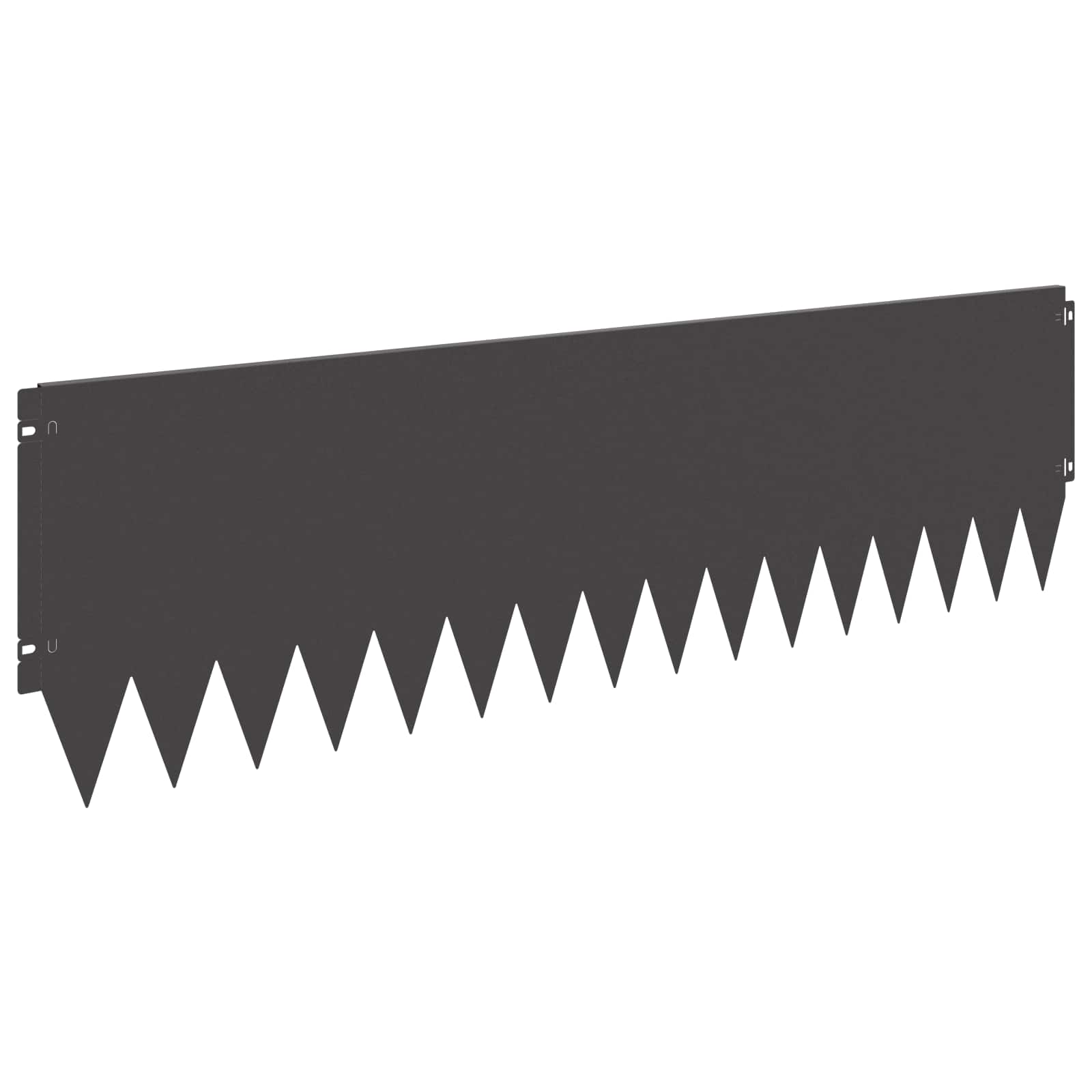 Gazonrand 20 pcs 103 x 30 cm Staal Zwart