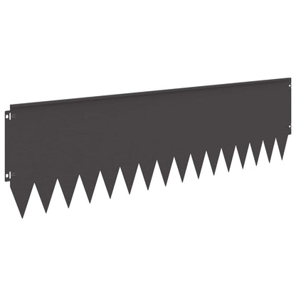 Gazonrand 20 pcs 103 x 30 cm Staal Zwart