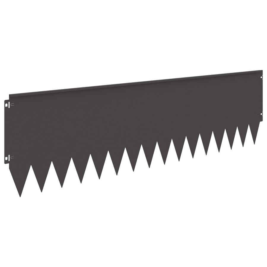 Gazonrand 20 pcs 103 x 30 cm Staal Zwart