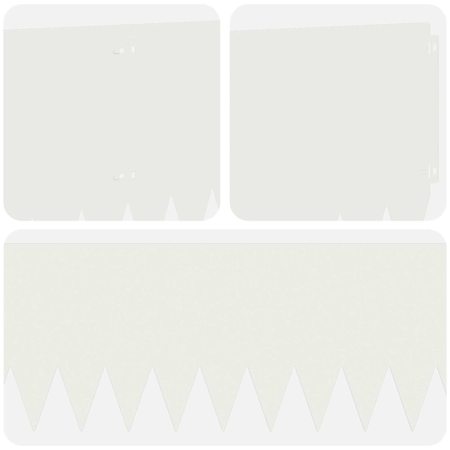 Gazonrand 10 pcs 103 x 30 cm Staal Wit