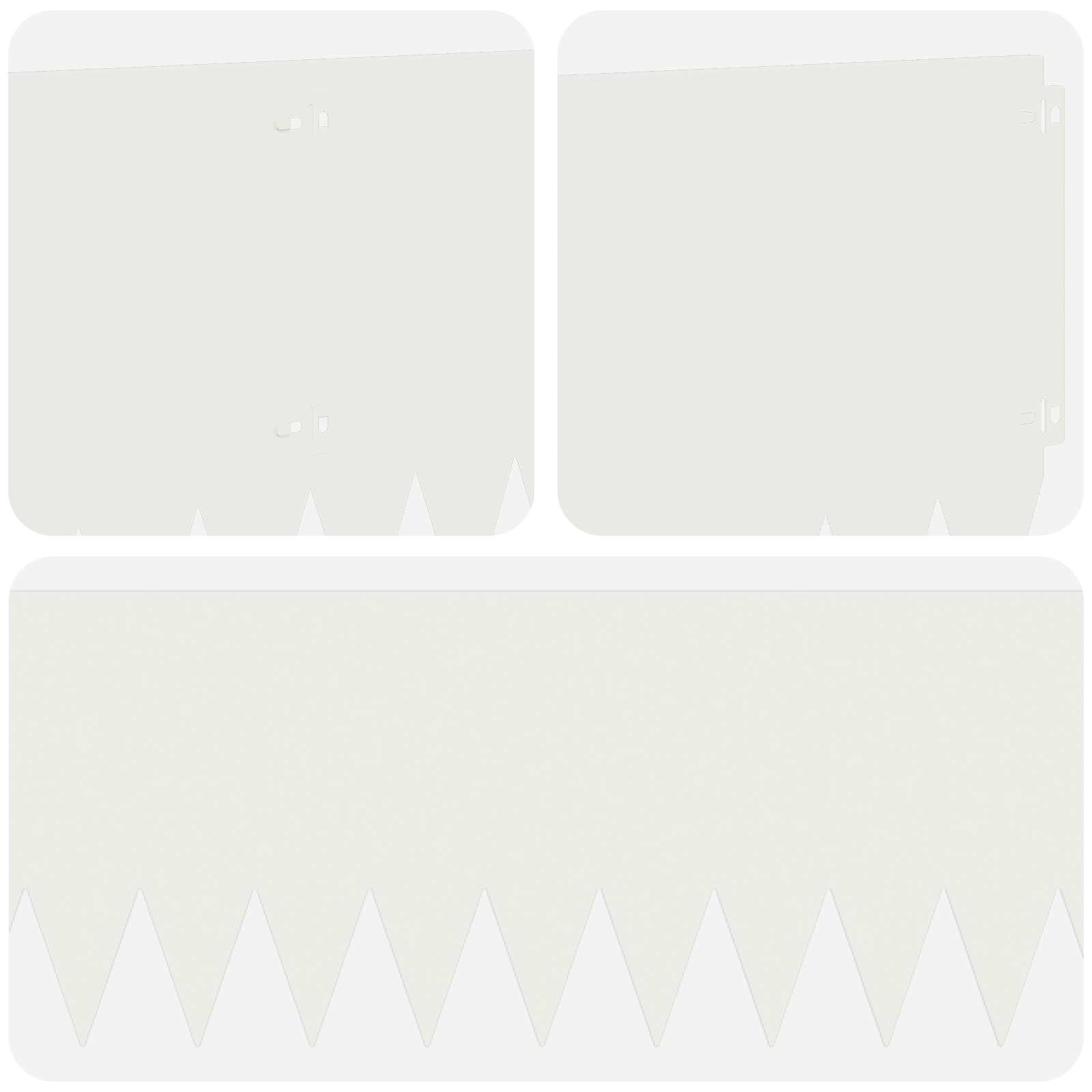 Gazonrand 20 pcs 103 x 30 cm Staal Wit