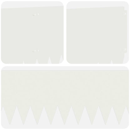 Gazonrand 20 pcs 103 x 30 cm Staal Wit