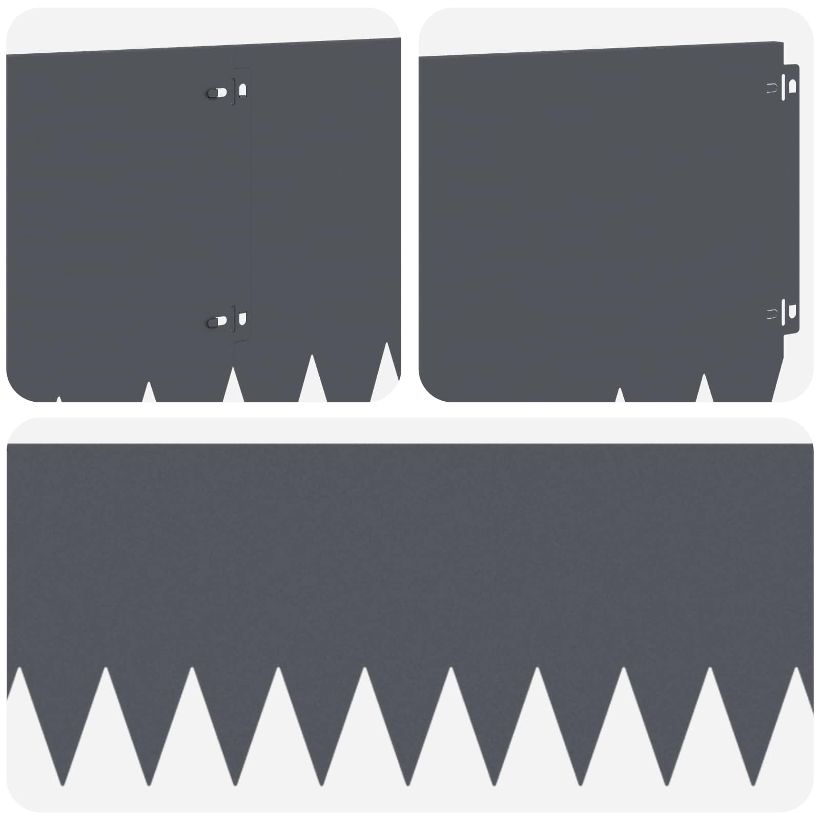 Gazonrand 10 pcs 103 x 30 cm Staal Antracietkleurig