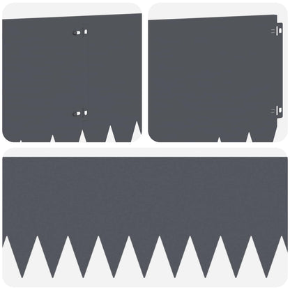 Gazonrand 10 pcs 103 x 30 cm Staal Antracietkleurig