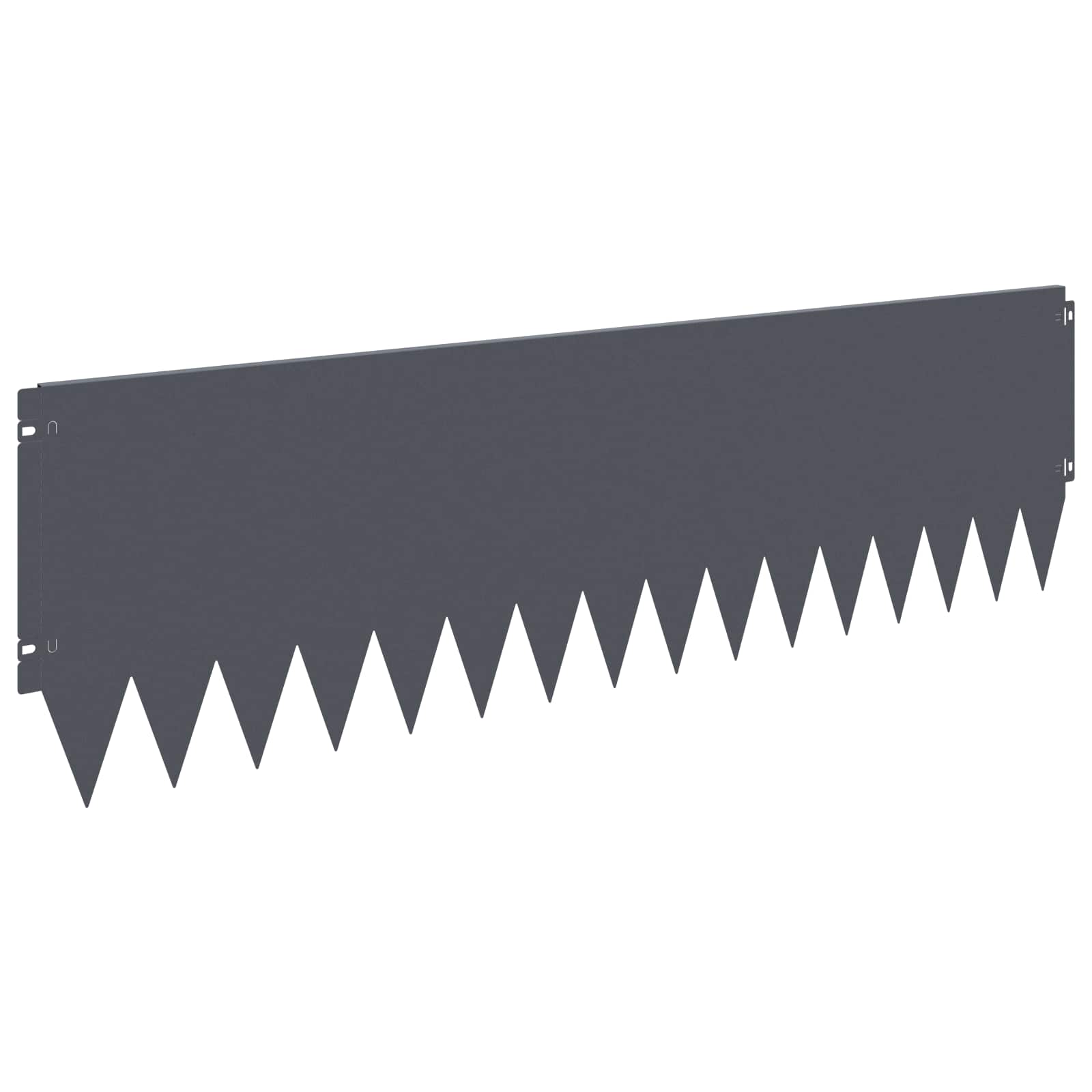Gazonrand 10 pcs 103 x 30 cm Staal Antracietkleurig