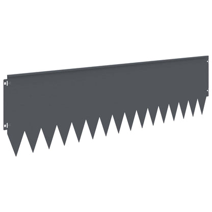 Gazonrand 10 pcs 103 x 30 cm Staal Antracietkleurig