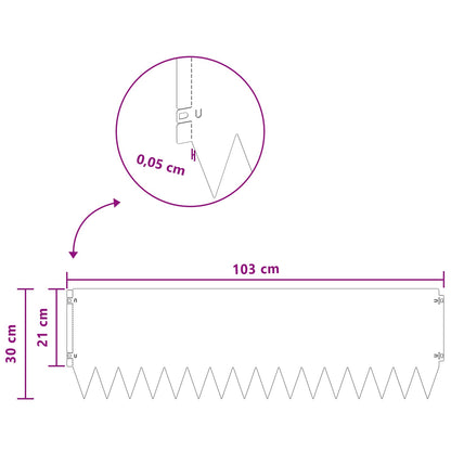 Gazonrand 10 pcs 103 x 30 cm Staal Antracietkleurig