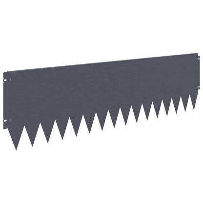 Gazonrand 20 pcs 103 x 30 cm Staal Antracietkleurig