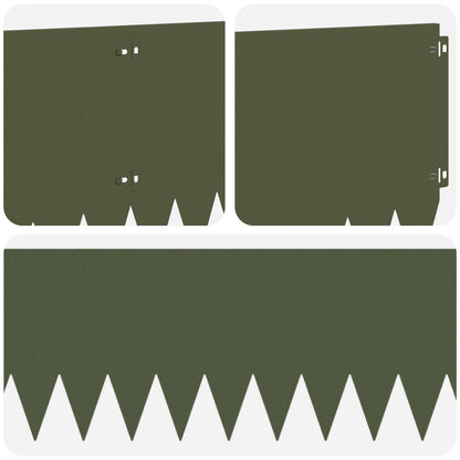 Gazonrand 10 pcs 103 x 30 cm Staal Olijfgroen