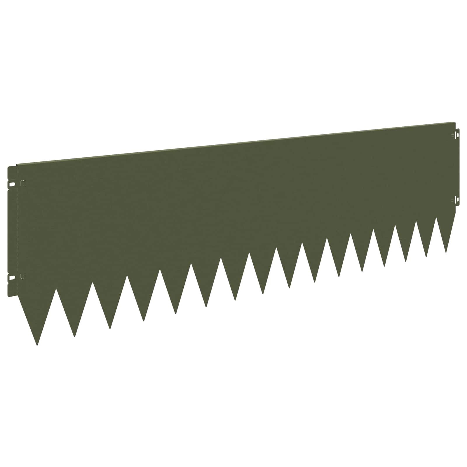 Gazonrand 10 pcs 103 x 30 cm Staal Olijfgroen