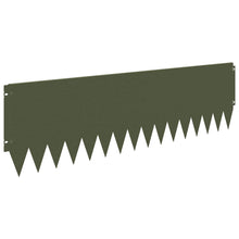 Gazonrand 10 pcs 103 x 30 cm Staal Olijfgroen