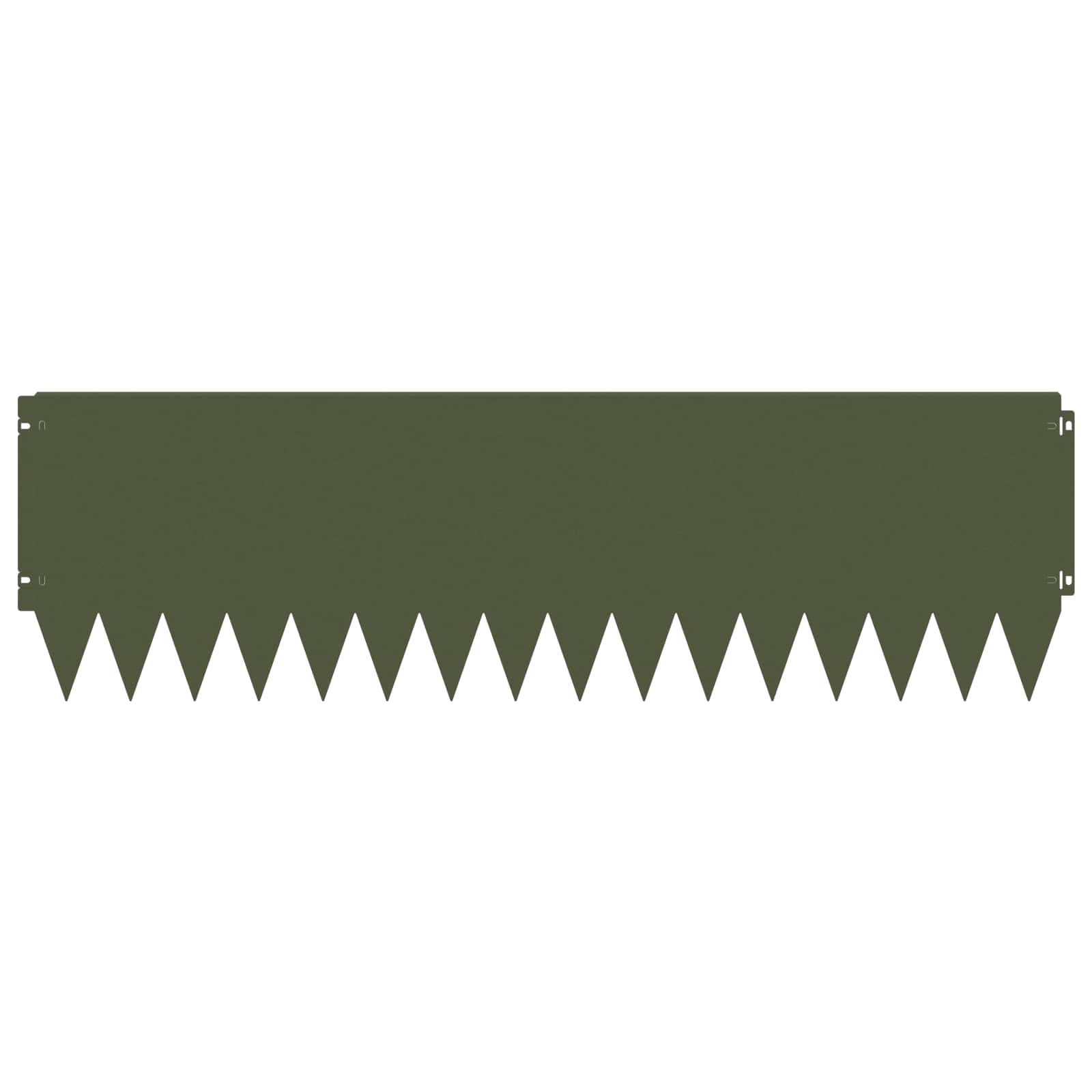 Gazonrand 10 pcs 103 x 30 cm Staal Olijfgroen