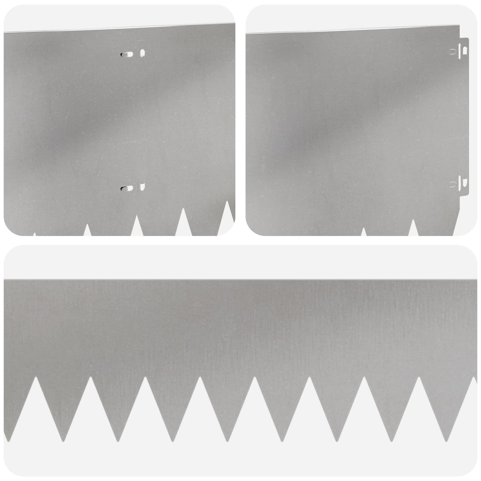Gazonrand 10 pcs 103 x 30 cm Staal Zilverkleurig