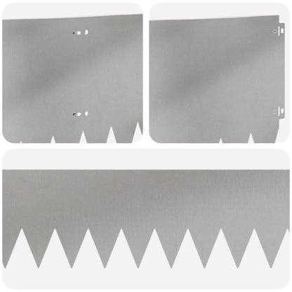 Gazonrand 10 pcs 103 x 30 cm Staal Zilverkleurig
