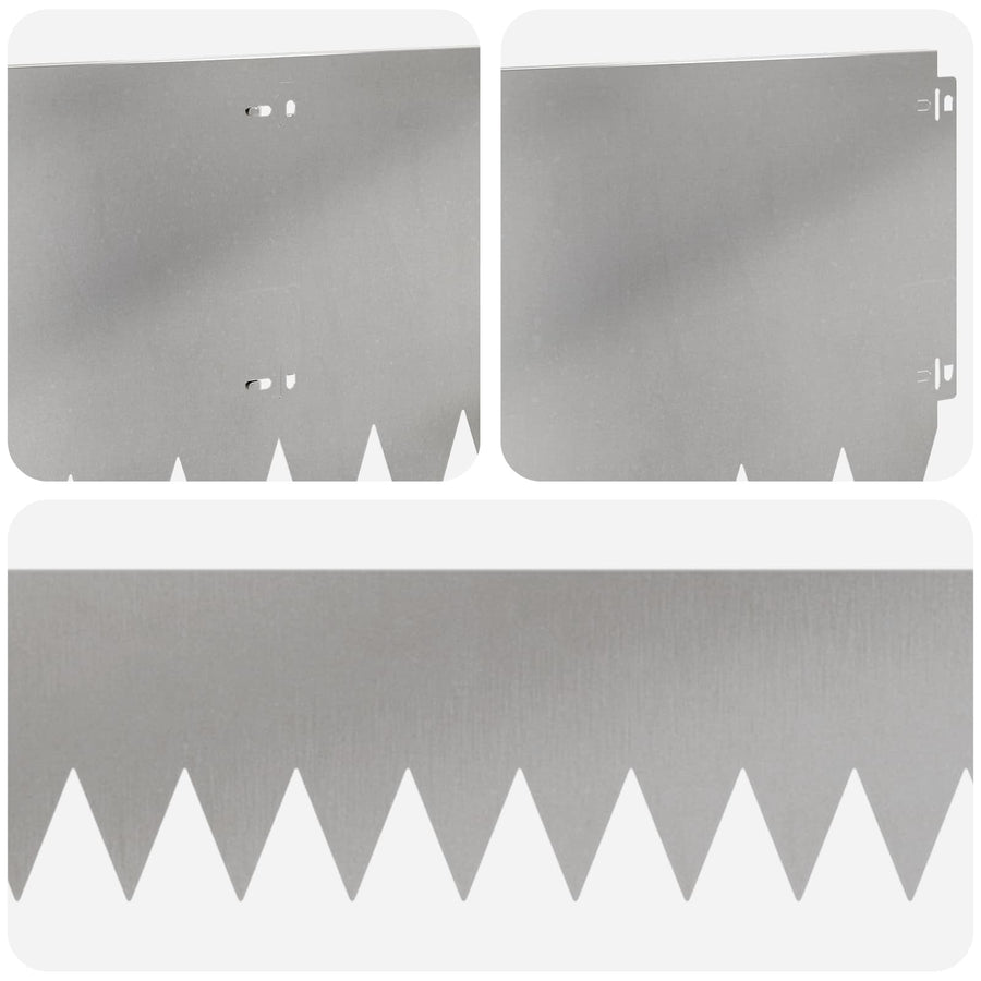 Gazonrand 10 pcs 103 x 30 cm Staal Zilverkleurig