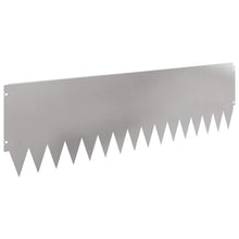Gazonrand 10 pcs 103 x 30 cm Staal Zilverkleurig