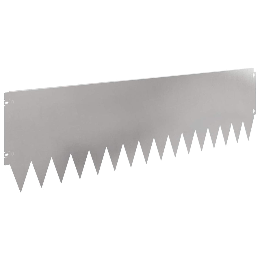 Gazonrand 10 pcs 103 x 30 cm Staal Zilverkleurig