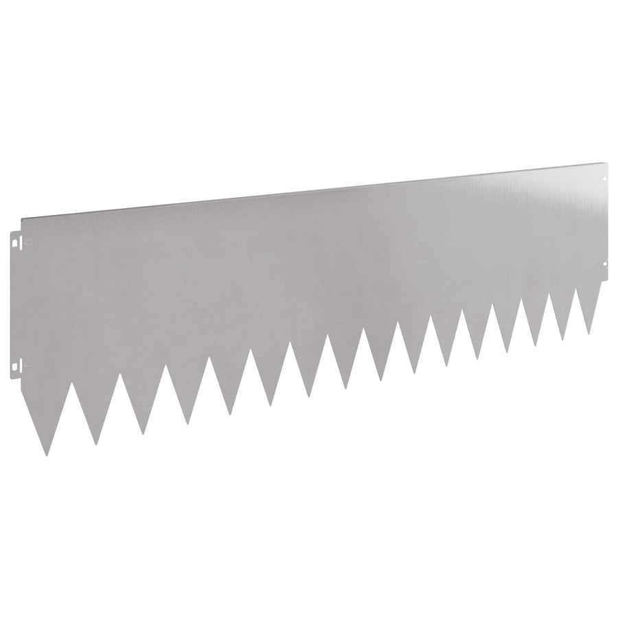 Gazonrand 10 pcs 103 x 30 cm Staal Zilverkleurig