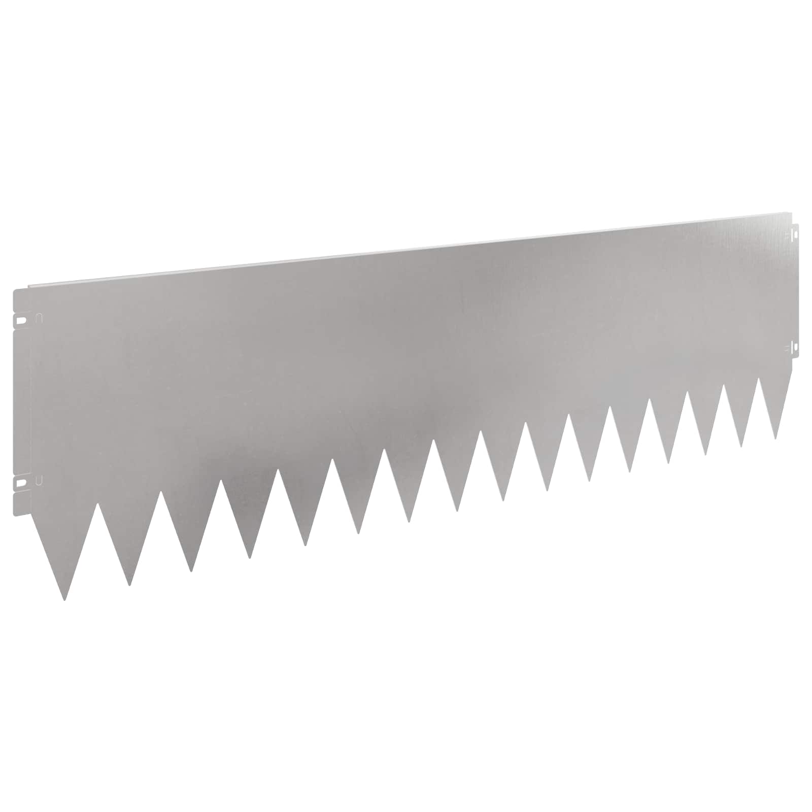 Gazonrand 20 pcs 103 x 30 cm Staal Zilverkleurig