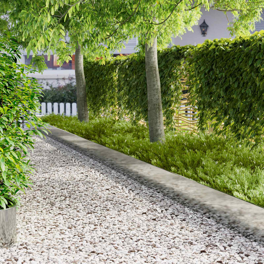 Gazonrand 10 pcs 103 x 30 cm Staal Zilverkleurig