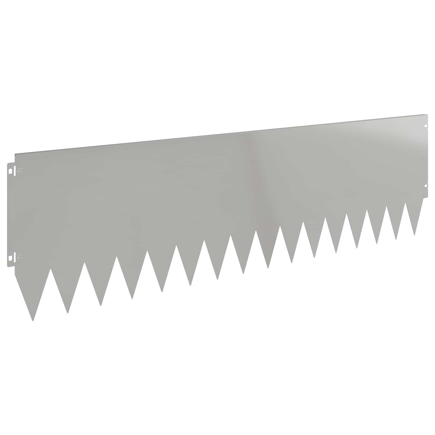 Gazonrand 10 pcs 103 x 30 cm Staal Zilverkleurig