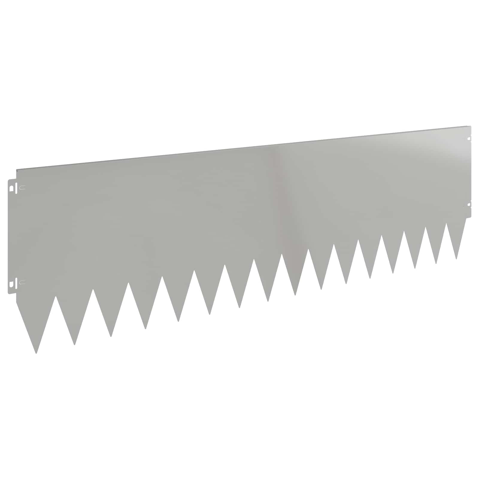 Gazonrand 10 pcs 103 x 30 cm Staal Zilverkleurig
