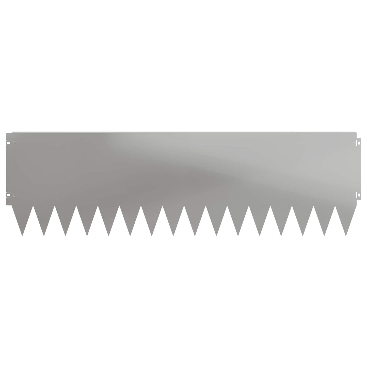Gazonrand 10 pcs 103 x 30 cm Staal Zilverkleurig