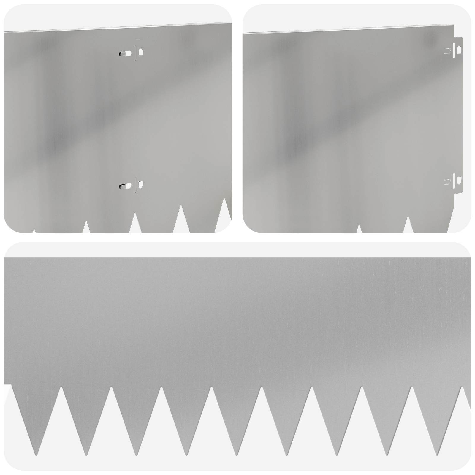 Gazonrand 20 pcs 103 x 30 cm Staal Zilverkleurig